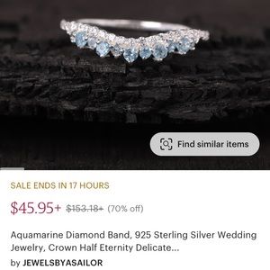 Size 9 Aquamarine Ring